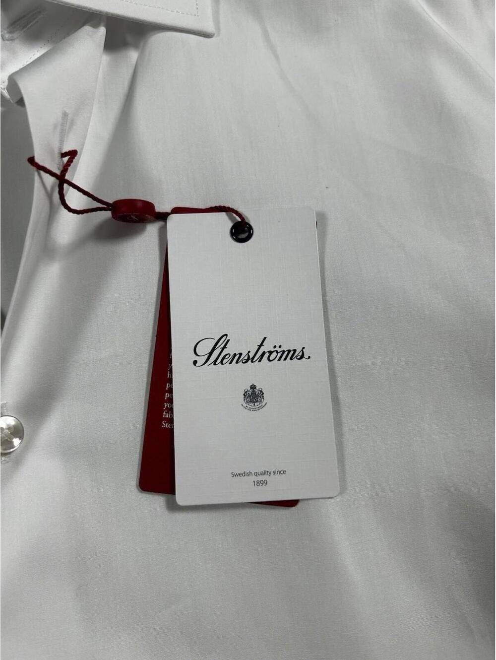 Stenstroms NWT Dress Shirt 16 41 Fitted Made To Measure White Sea Island Cotton